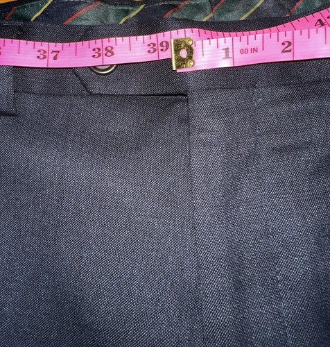 Chaps Ralph Lauren Men’s Navy Blue 100% Wool Dress Pants 38x30 (actual 39x29.5) - Picture 5 of 6