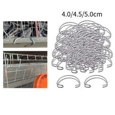 100 x cage door hooks made of steel wire for chicken and duck cages for breeding