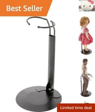 Black Metal Adjustable Stand for 10-14 Inch Dolls Perfect for Displaying