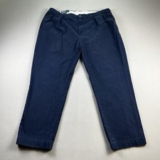 Vintage Polo Ralph Lauren Pants Mens 40x30 Navy Blue Chino Ethan Pleated Front