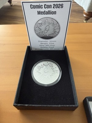 Comic Con 2026 Medallion First Release by Oliver's Bullion 1/2oz Silver Ltd 200