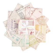 12 Piece Fat Quarter Bundle Riley Blake "Type-Ography" by Lori Holt Low Volume