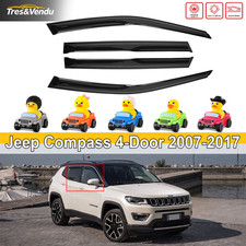 4x Jeep Compass 2007-2017 Out-channel Window Visors Rain Guard Deflector Jdm Us