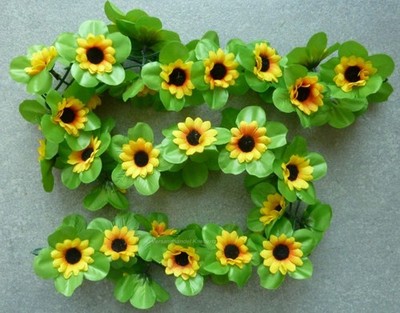 Sonnenblumen Girlanden gelb ca. 130 cm Blumen Blumengirlande ()