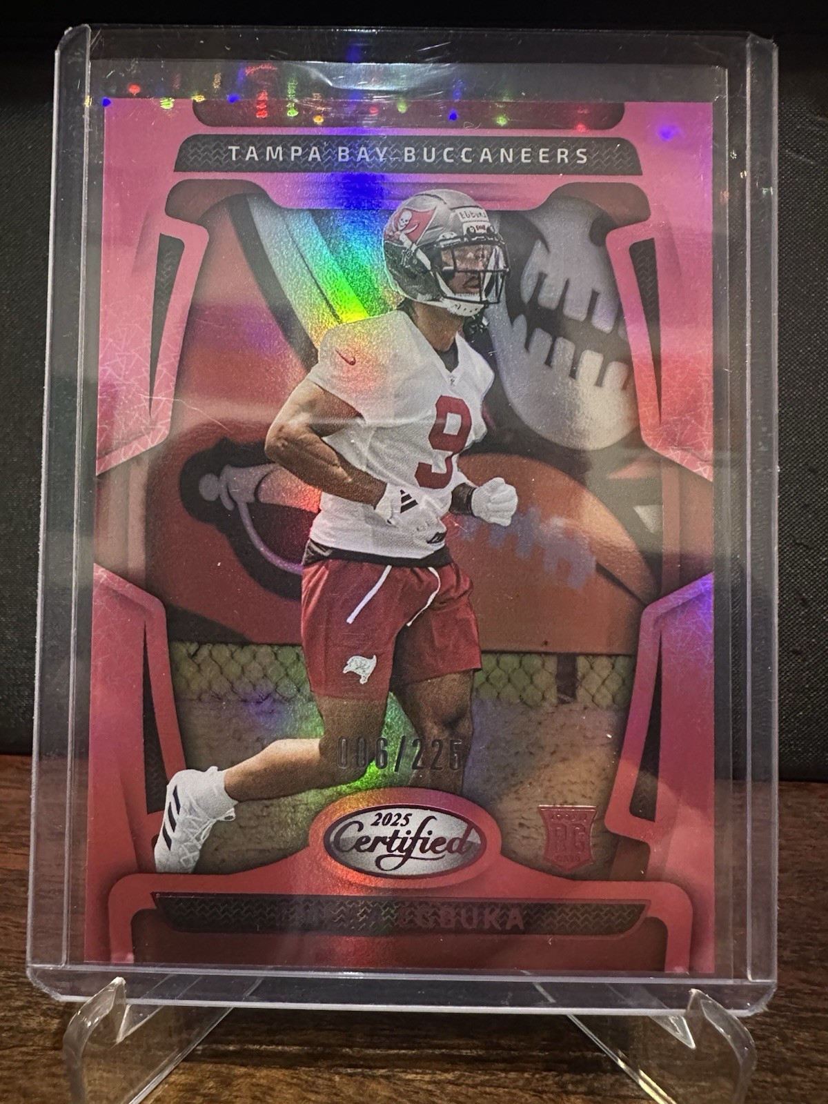 2025 Panini Certified - Rookies Emeka Egbuka #197 Mirror Pink /225 (RC)
