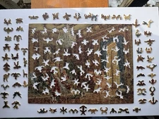 FABULOUS RARE U-NIT PICTURE JIGSAW PUZZLE HER FIRST RECITAL PIANO 64 FIGURAL WOW