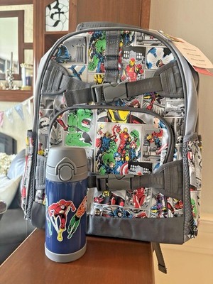 Pottery barn LARGE BACKPACK LUNCH WATER Marvel Comic travel sport bag