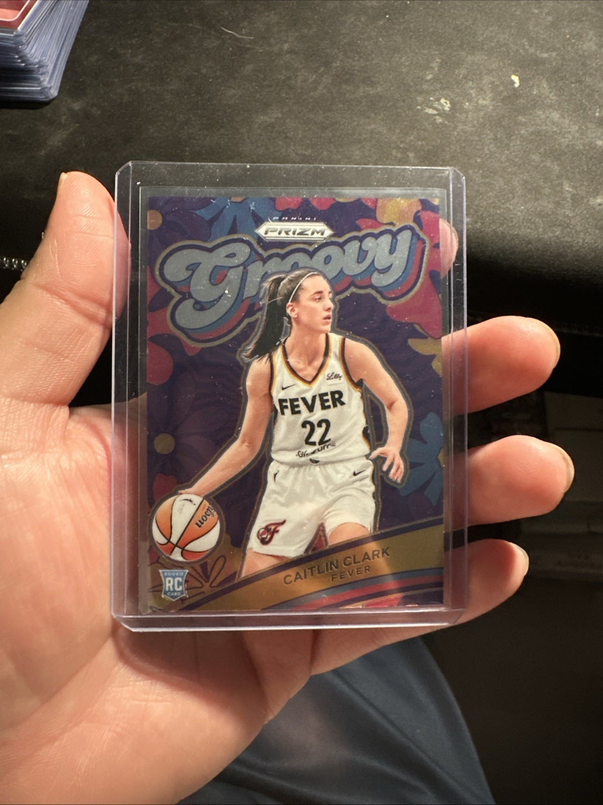 2024 Panini Prizm WNBA #13 Groovy Caitlin Clark RC Rookie (#7)