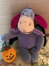 Disney Store Winnie The Pooh Halloween MBB Plush Bat Eeyore 8  