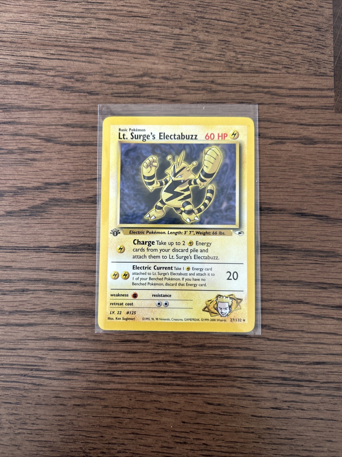 Pokémon TCG Lt. Surge's Electabuzz Gym Heroes First Edition Near Mint 27/132