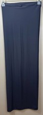 Skirt Wmn  s Gray Solid Form Fitting Straight Maxi Long Stretch Elastic Waist