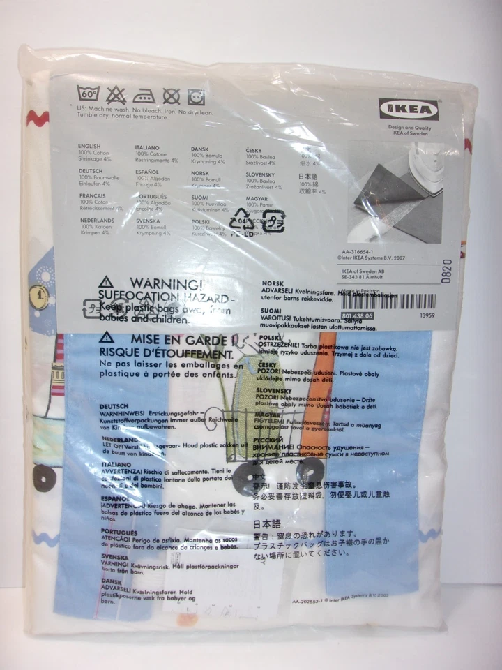 Ikea Fabler Design Silke Leffler, 2 paneles de barra de cortina, diseño infantil 98" x 47,25" Foto 3 de 4