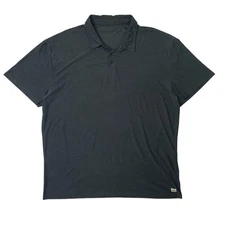 Vuori Shirt Mens XXL Gotham Grey Strato Tech Polo Performance Knit Moisture Wick
