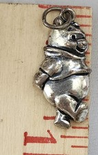 Disney Van Dell Sterling Silver Winnie-the-Pooh Charm Pendant Vintage 0.78"