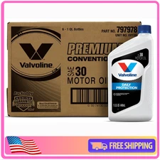 Valvoline Daily Protection SAE 30 Conventional Motor Oil 1 QT, Case of 6