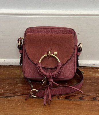 See by Chloe Joan Small Camera Bag Brunet Pink Leather Suede Gold Discontinued