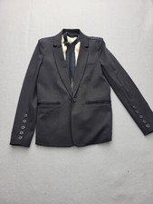 Central Park West Womens Blazer Small Black Dickie