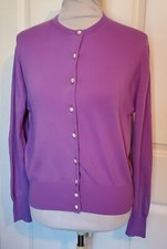 Vintage 60s Lavender Orlon Stretch Sweater Cardigan B40