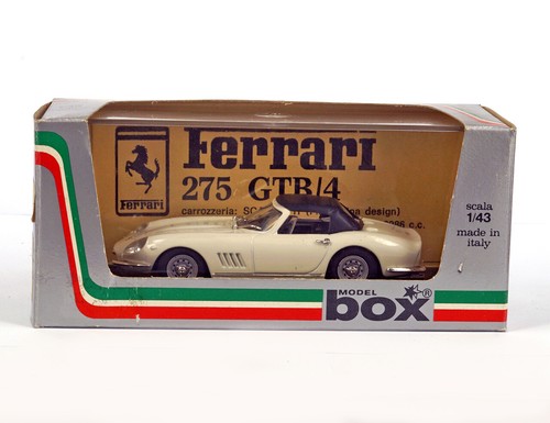 MODEL BOX 8419 1:43 1/43 FERRARI 275 GTB SPYDER WHITE CON CAPOTTINA - Picture 3 of 3