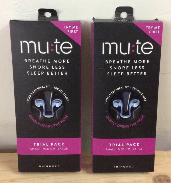 Rhinomed Mute Nasal Dilator for Snoring Reduction New *2 Boxes eBay