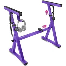 Purple Z-Style Piano Keyboard Stand – Adjustable Heavy-Duty for 54–88 Key Pianos