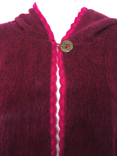 WHOLESALE LOT OF 10 SOFT & BEAUTIFUL ALPACA HOODED QUINCHUQUI PONCHOS 10V - Picture 3 of 12