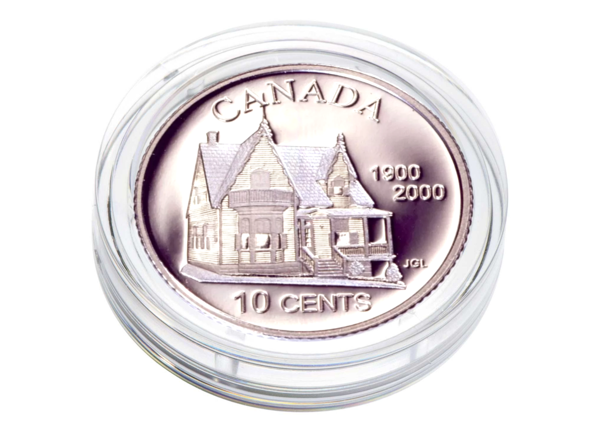 🇨🇦 Rare Canada Dime 10 cents Silver Coin, Desjardins Birth
