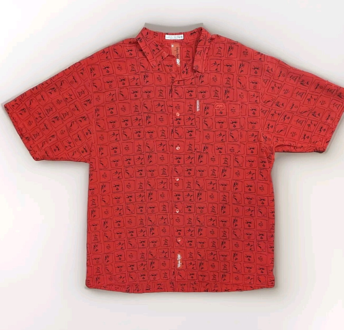 Vintage Shirt Marc Ecko Unltd XXL AOP Faces Button Up Hip