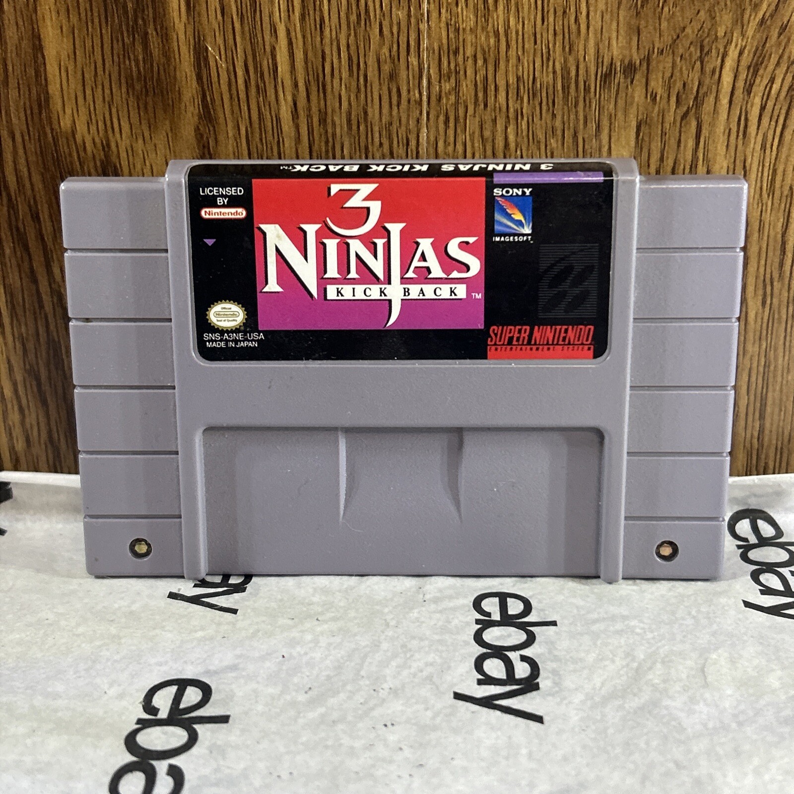 SNES Super Nintendo Cartridge Only 3 Ninjas Kick Back