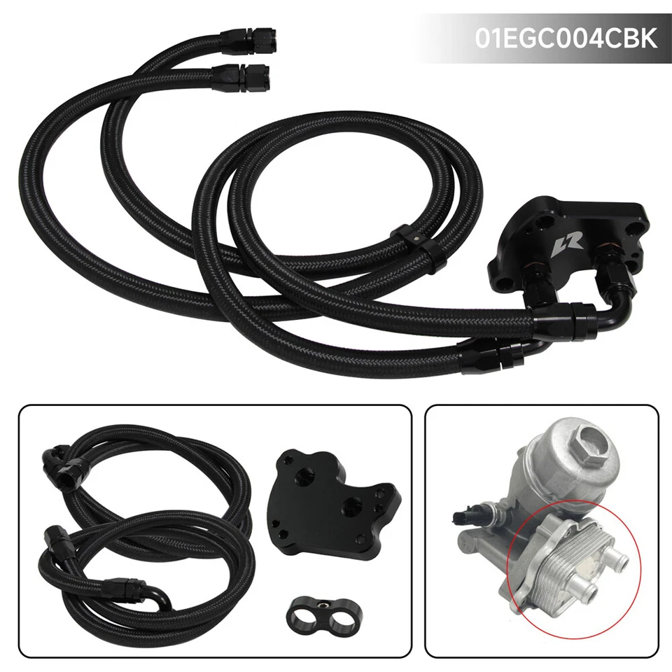AN10 Oil Filter Sandwich Adapter Hose Kit For Mini Cooper S R50 R52 R53 1.6L BK - Image 4 of 4