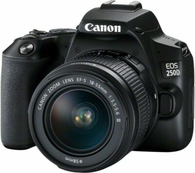 Canon EOS 250D/Rebel SL3 DSLR Camera with 18-55mm f/3.5-5.6 DC III