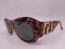 VTG GIANNI VERSACE MOD. T75/C TORTOISE SUNGLASSES CRYSTALS MADE IN ITALY