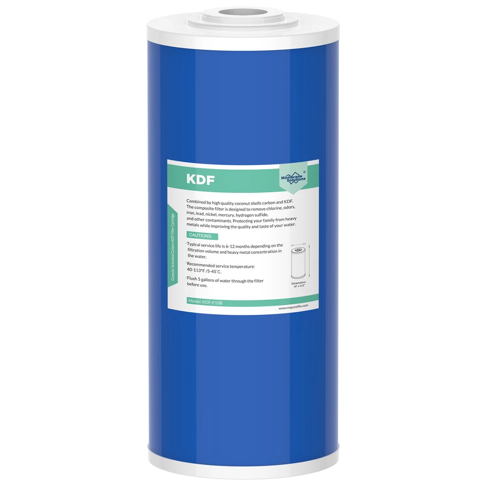 10"x4,5" Big Blue KDF GAC Kohle Ganzes Haus Wasserenthärter Filter Ersatz