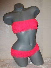 NWT Victoria Secret XS / S T-VK Fringe Bandeau Bikini Swimsuit