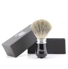 Super Badger Hair Shaving Brush - Metal Handle - 20 mm Knot - Best Men Gift Idea