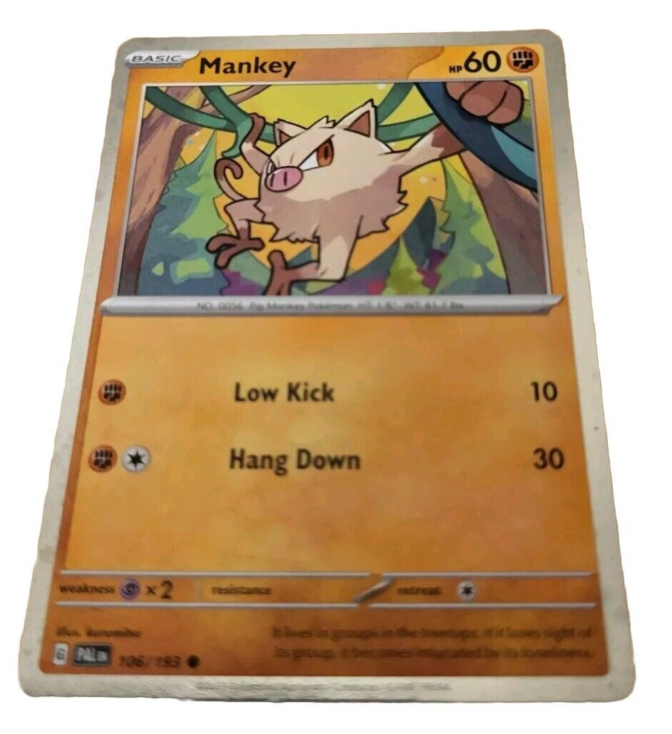 Mankey 106/193 Common Paldea Evolved Pokemon Trading Card (Q