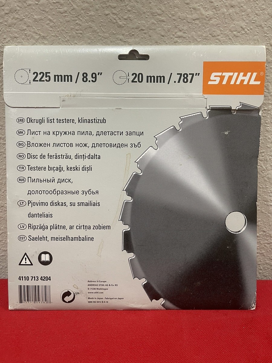 Stihl Circular Saw Blade Chisel Tooth 225mm 4110 713 4204 | eBay