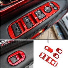For Honda HR-V HRV 2016-2021 Red Window lift panel switch cover trim 4pcs