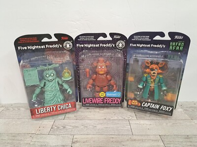 Five Nights At Freddy's FNAF Livewire Freddy Liberty Chica Captain Foxy 5'' Funko