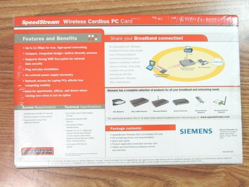 CARTE PC SANS FIL SIEMENS 802.11B MODÈLE SANS FIL SS1021 - Photo 2/8