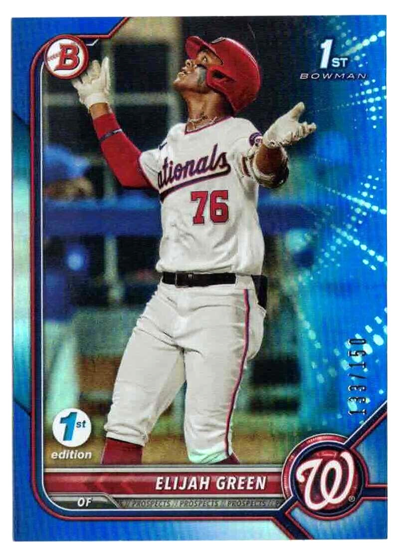 ELIJAH GREEN 2022 BOWMAN DRAFT First 1st Edition #BD-23 BLUE FOIL /150 1st RC!