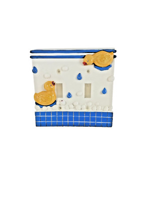 Borders Unlimited 3D Double Toggle Switch Wall Plate Cover RUBBER DUCKS