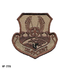 US Air Force Desert Camo ~ "USAF CENT" Central Cmd ~ Hook Back Patch ~ Vanguard