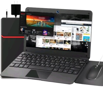 Laptop Computer 10.1'' Quad Core Android 12.0 Netbook mit WiFi für Kind und Erw.