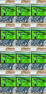 (12) Packs Water Gremlin Bullet Shaped 1/8 Split-Shot Bull-Shot Sinkers New