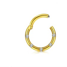 Hinged Septum Clicker Segment Nose Ring Lip Ear Cartilage Daith 18G,16G,14G- ONE