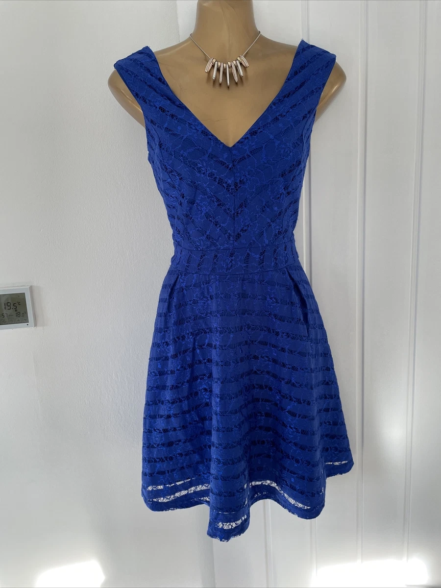 LIPSY London Tunic dress size 10 Blue Lace Holiday Occasion