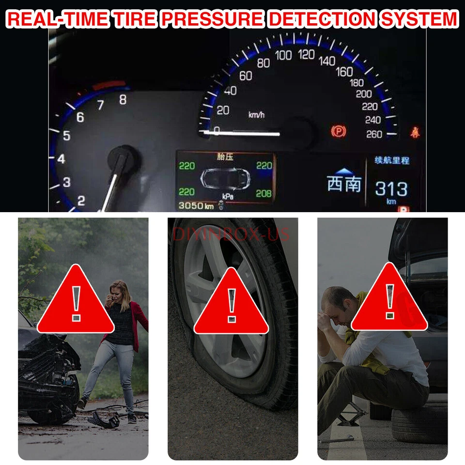 Set (4) OEM Tire Pressure Sensor TPMS 315MHz for Jeep Dodge Chrysler 56029479AB Foto 2 de 4