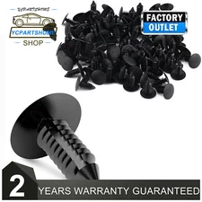 100pcs 8mm Bumper Clips Auto Car Hole Plastic Rivets Fastener Fender Push Pin