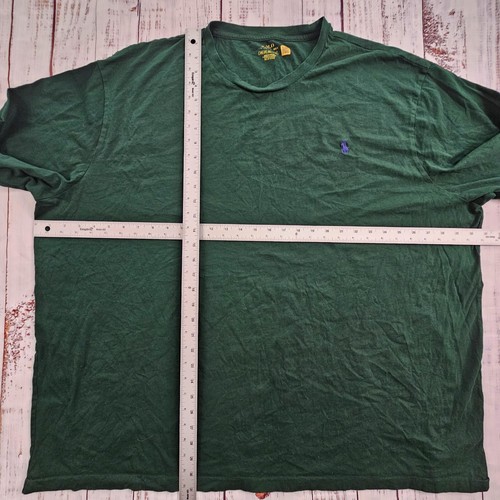Polo Ralph Lauren Green Long Sleeve Cotton T-Shirt Men's 4XB - Picture 5 of 7